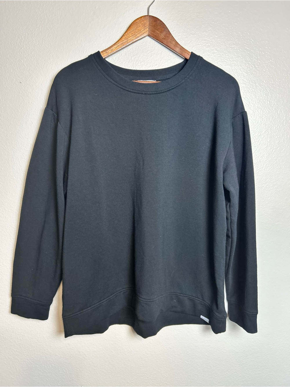 Orvis Black Crewneck Pullover Sweater Basic Large